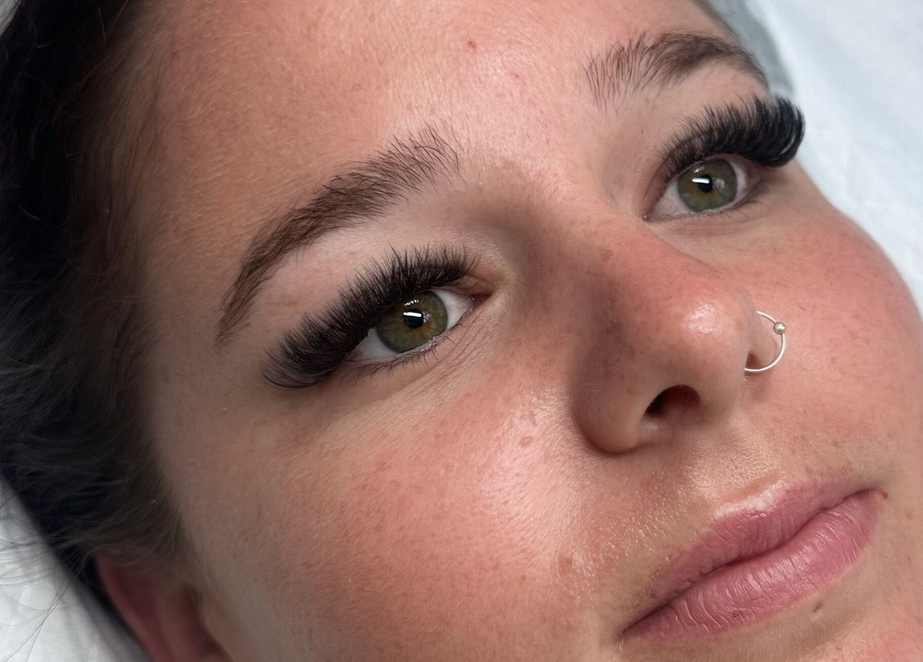 Close-up of beautifully styled eyelashes at Lash’d by Chan in Gorokan, New South Wales, AU.