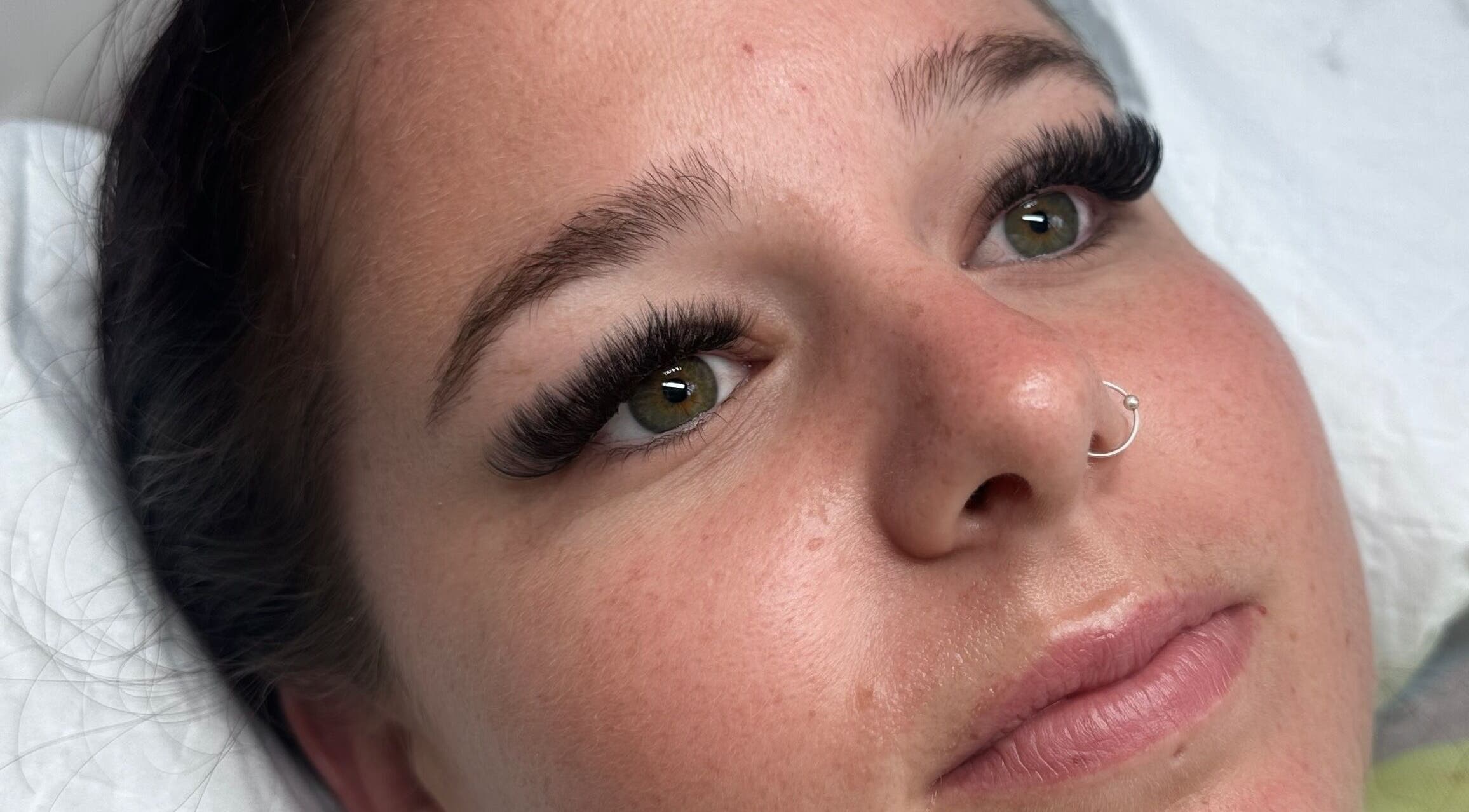 Close-up of beautifully styled eyelashes at Lash’d by Chan in Gorokan, New South Wales, AU.