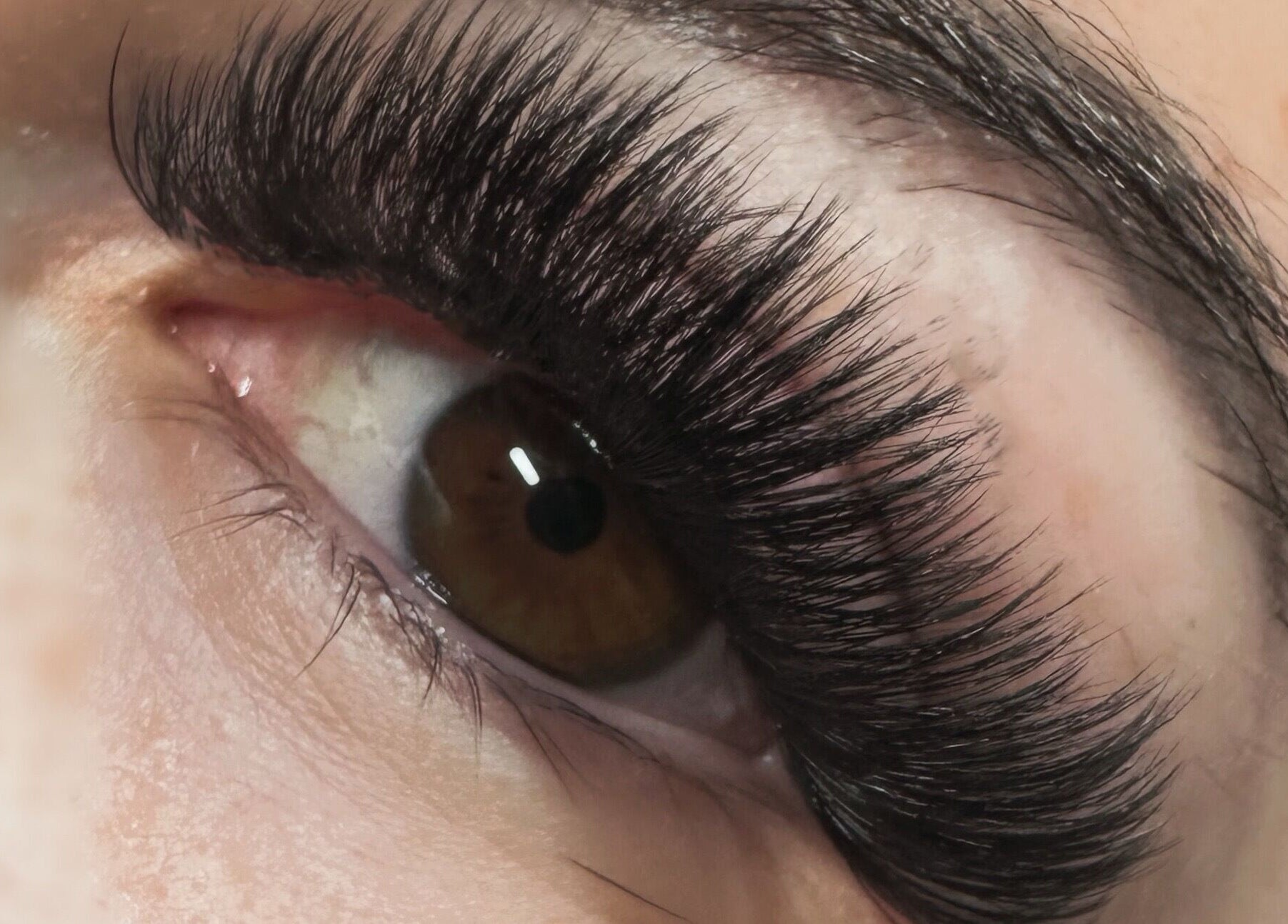 Close-up of eyelash extensions at Lash’d by Chan in Gorokan, New South Wales, AU.