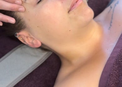 A soothing facial massage at Jentle Therapies, Portsmouth, England, GB, promoting relaxation and wellness.
