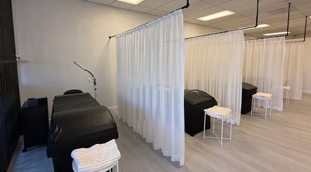 Comfortable private treatment areas at Lashes Studio in San Jose, California, US, offering a serene lash experience.