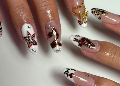Intricate nail art design at Ctrl Nails, Tinana, Queensland, AU showcasing unique and creative nail styles.