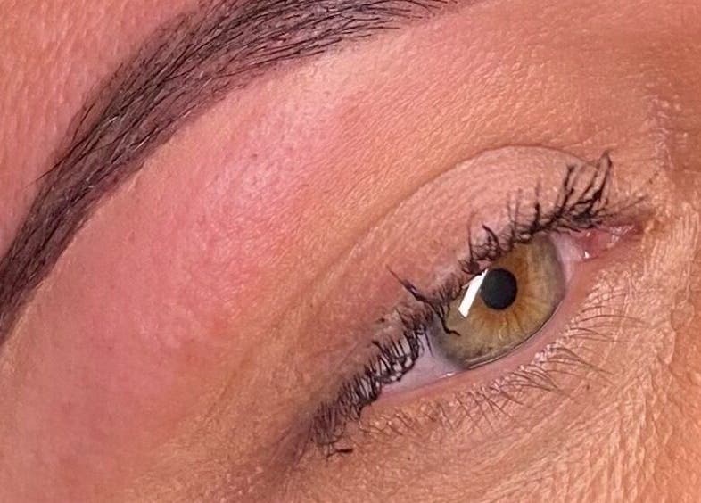 Perfectly shaped eyebrow and eye at Thàvma Beauty, Mulgoa, New South Wales, AU.