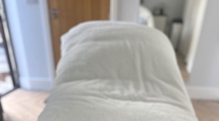 Comfortable massage table at The Reiki Room-Stanton Under Bardon, Markfield, England, GB ready for relaxation.