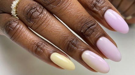 Pastel manicured nails at Chic Nail Studio in Arlington, Virginia, US, showcasing elegance and style.
