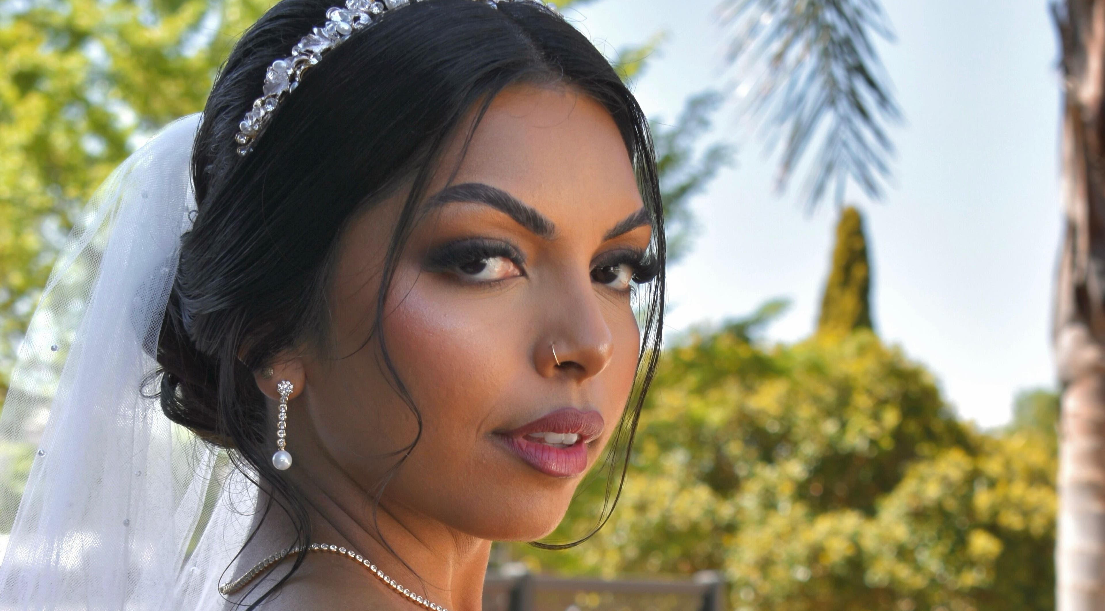 Stunning bridal makeup by Eleni George Makeup Artistry, Melbourne, Victoria, AU, showcasing elegance and beauty.
