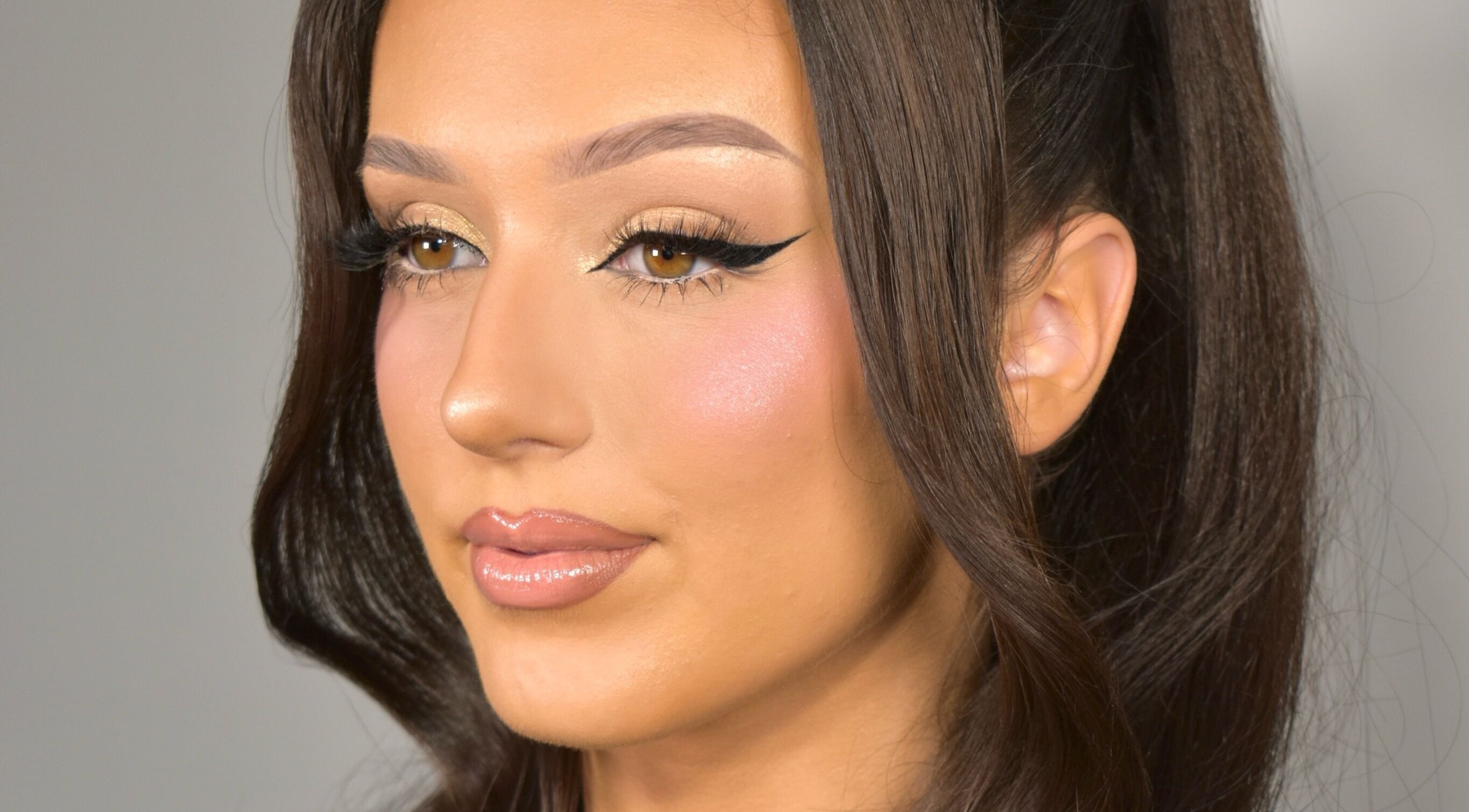 Elegant makeup look by Eleni George Makeup Artistry in Melbourne, Victoria, AU, showcasing flawless eyeliner.