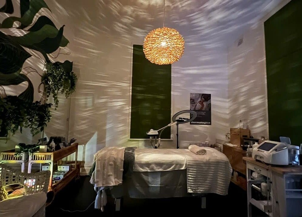 Tranquil therapy room at Mystic Spa & Wellness, Petersham, New South Wales, AU, with ambient lighting and decor.