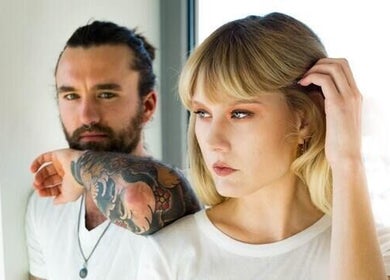 Stylish duo at Anthony James Hairdressing, showcasing expert styling in Middlesbrough, England, GB.