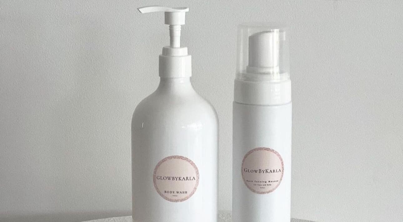 Glowbykarla Beauty skincare products in Bradfield, New South Wales, AU showcasing premium bottles.