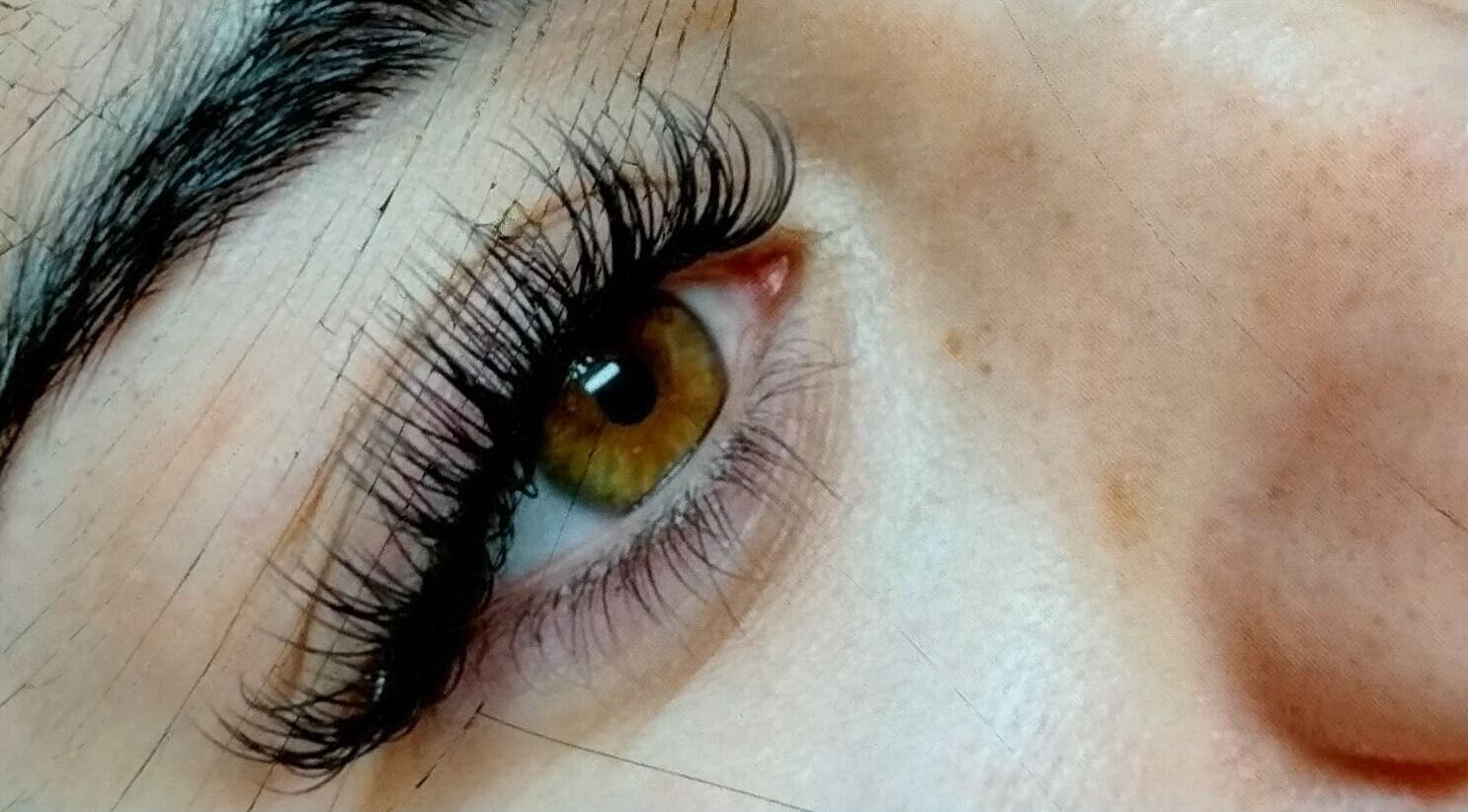 Close-up of beautiful eyelash extension from LashoutMonique in Alberton, Gauteng, ZA.