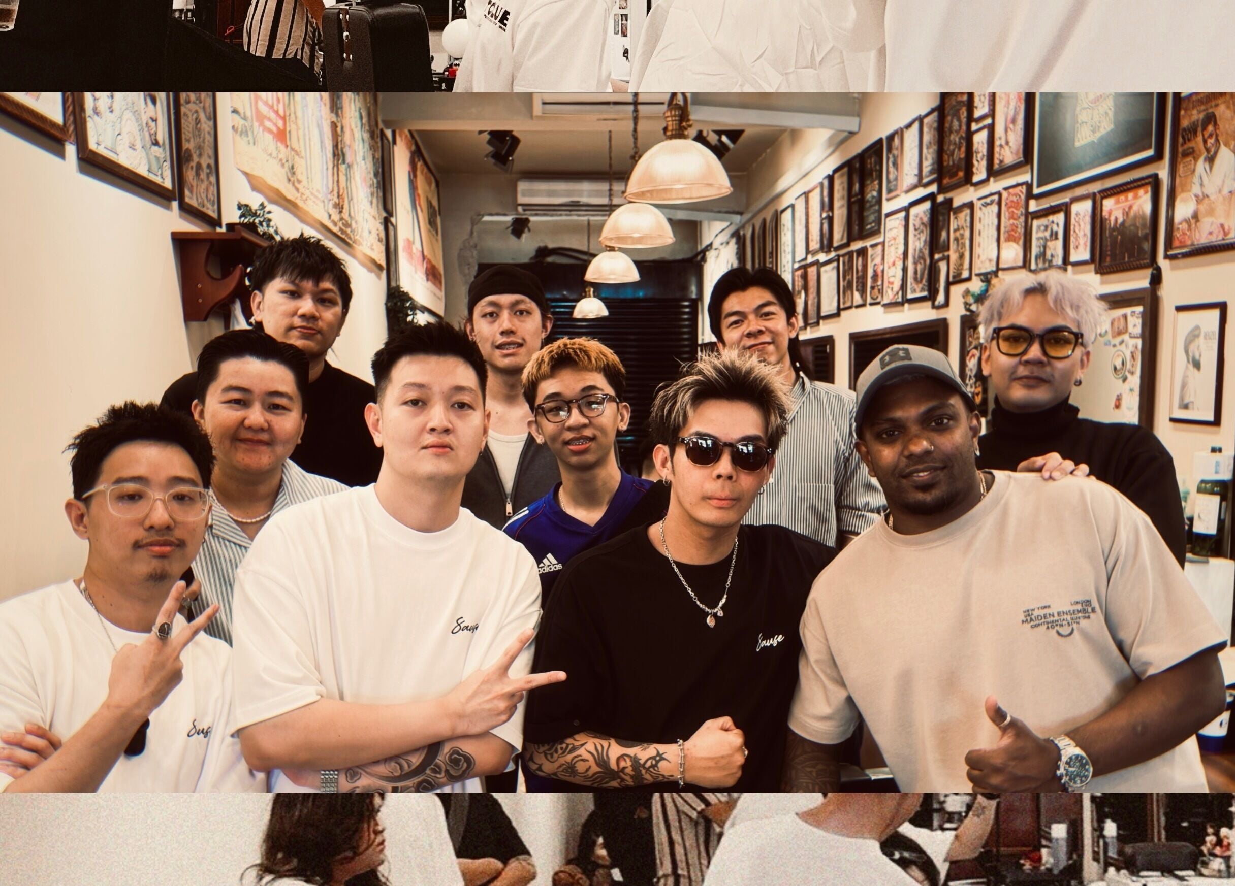 Team at Sause Barber Cut Club -Sungai Ara in Bayan Lepas, Pulau Pinang, MY, showcasing unity and style.