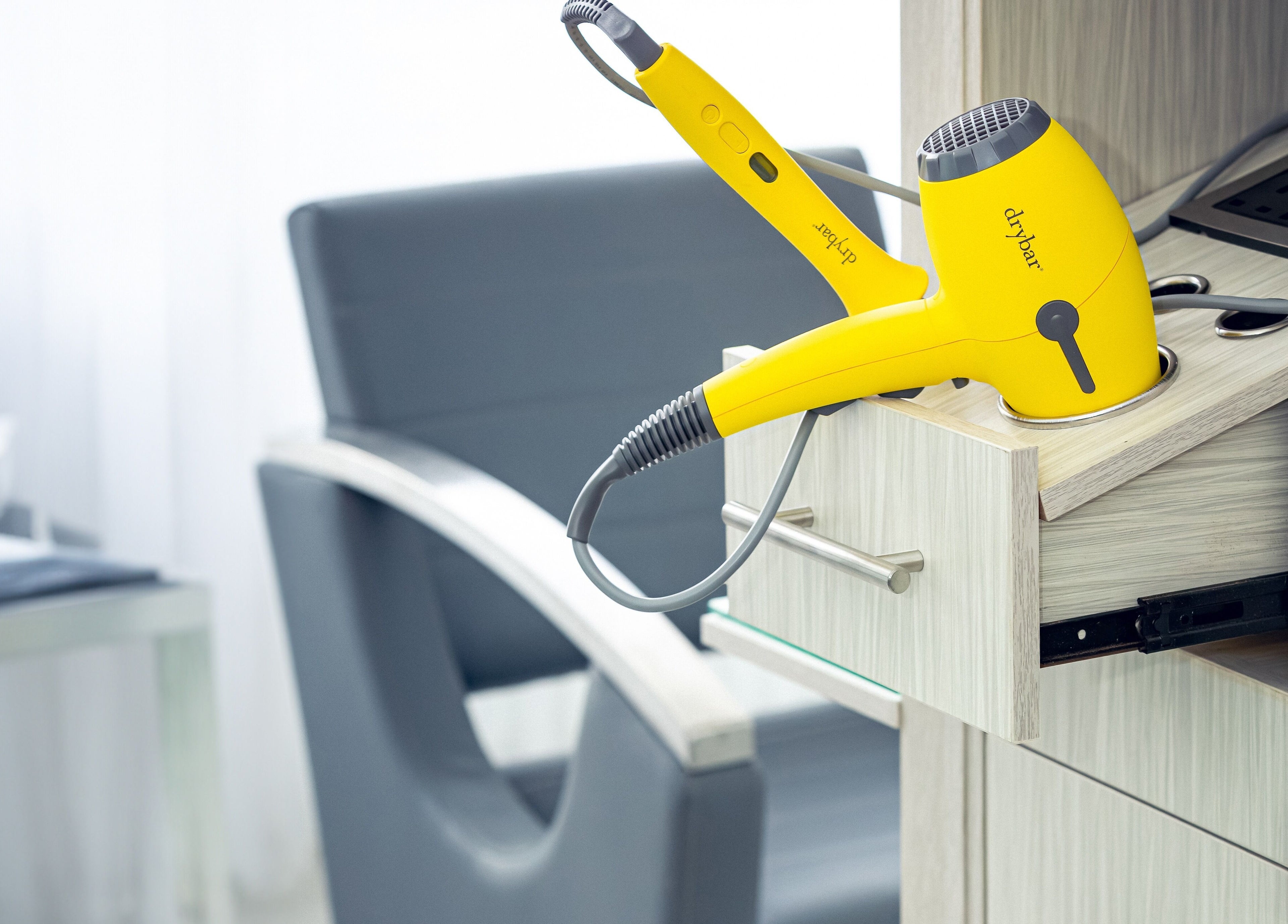 Hair styling tools at Hello Beauty, Edinburgh, Scotland, GB salon for professional care.