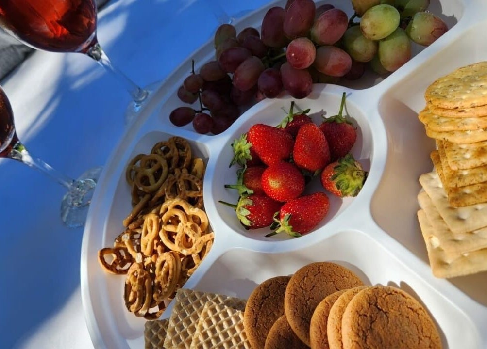 Delicious gourmet snacks and drinks at La Vita E Bella Spa, Johannesburg, Gauteng, ZA.