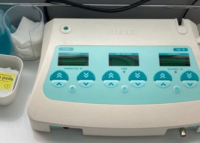 Sterex electrolysis machine at SugaZap Studio, Auckland, Auckland, NZ for advanced skin treatments.
