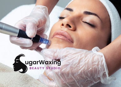 Facial treatment at SugaZap Studio in Auckland, NZ showcasing advanced skincare techniques.