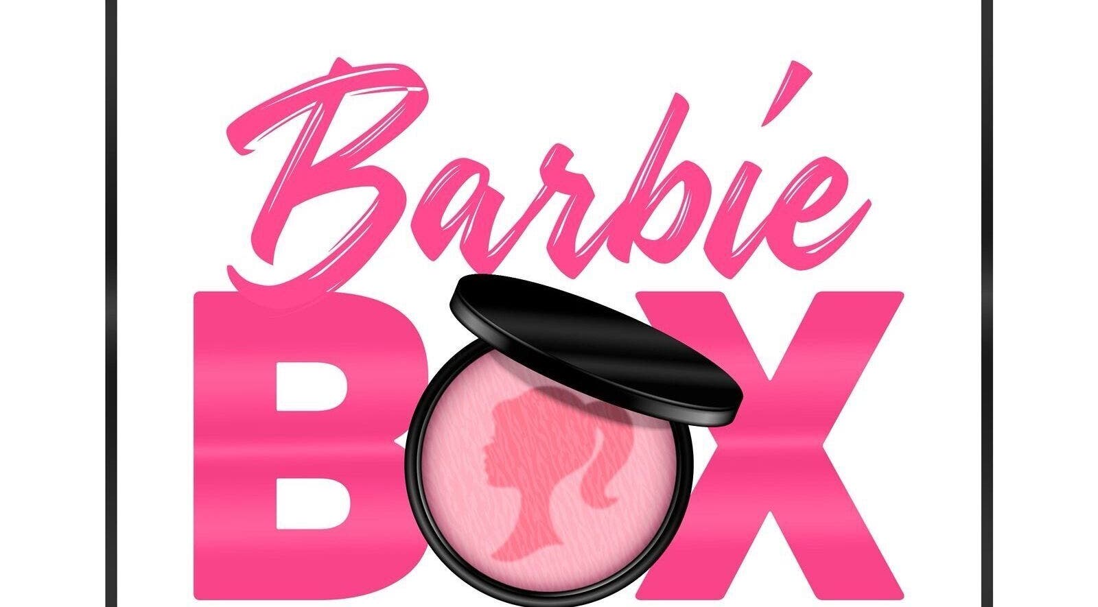 The Barbie Box logo with pink makeup design at Potters Village, Saint John, AG.