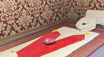 Tranquil massage setup at Mint Thai Massage shop2 - Irányi utca 5, Budapest, Magyar, HU with elegant decor.