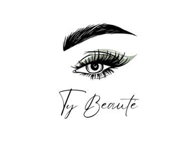 Logo élégant avec dessin d'œil pour TY BEAUTÉ à VANNES, FR, symbolisant la beauté et le style.