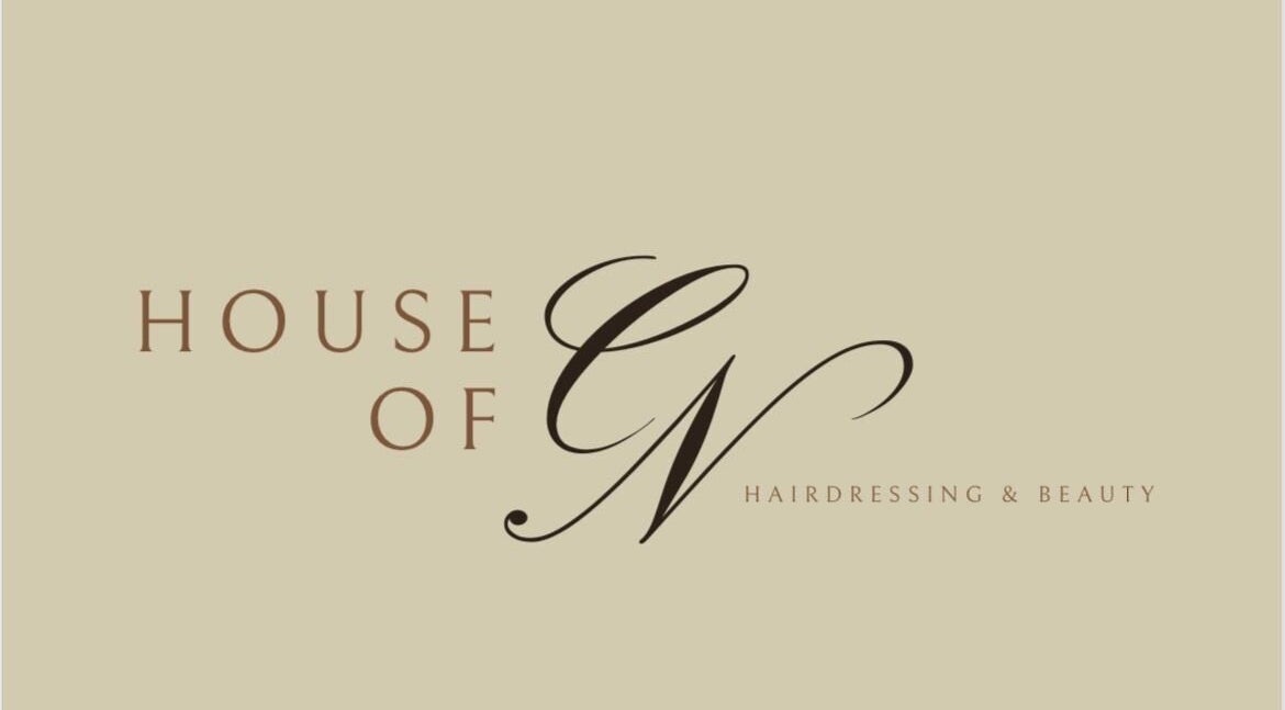Elegant logo of House of CN Hairdressing & Beauty in Northampton, England, GB displaying stylish text.
