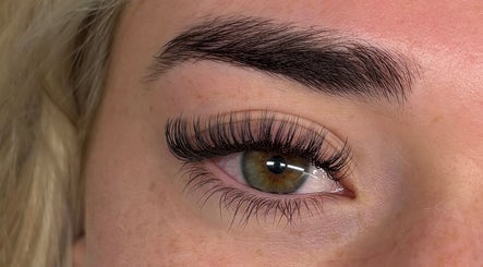 Close-up of eye with voluminous lashes at On The Lash, Londonderry, Northern Ireland, GB.
