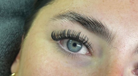 Close-up of styled eyelashes at On The Lash in Londonderry, Northern Ireland, GB.