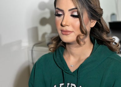 A woman with elegant makeup at Selesty Beauty Salon, Saint Johns Park, New South Wales, AU.