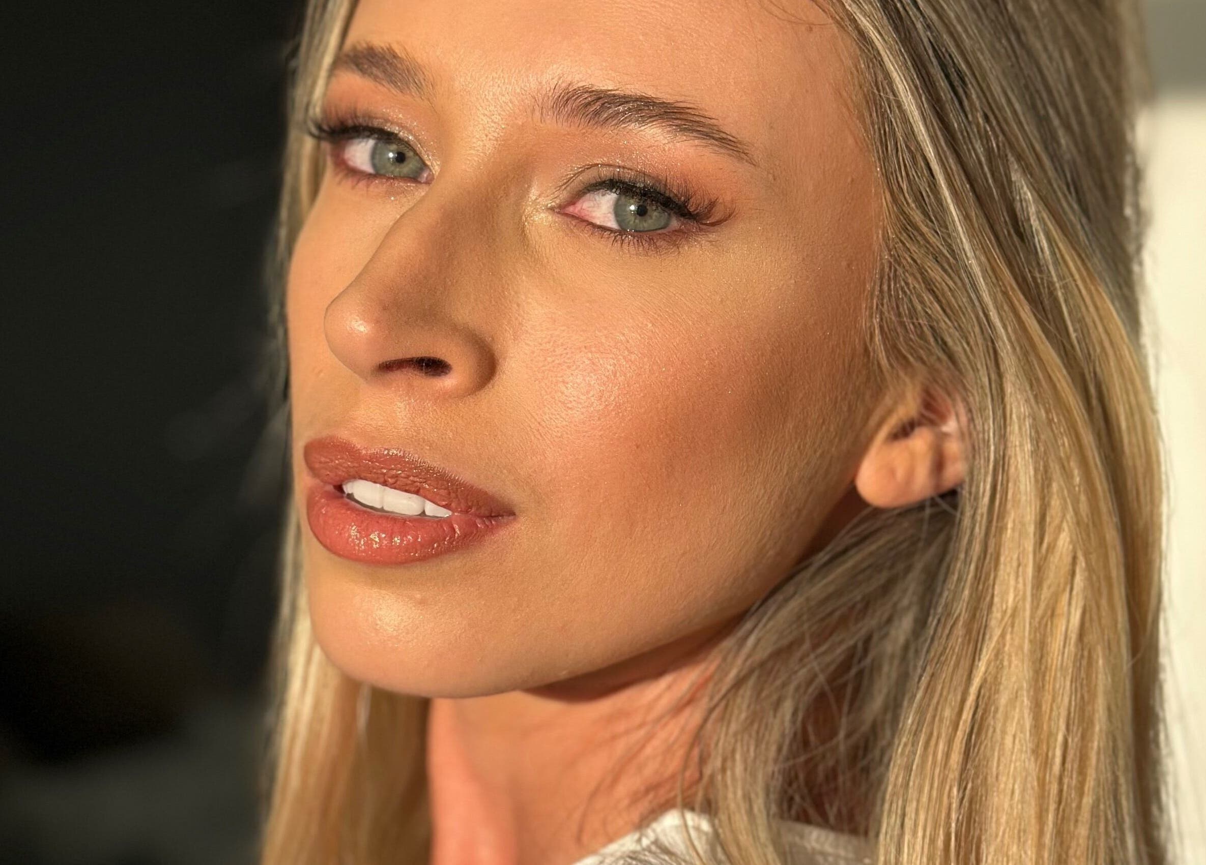 Close-up of a model showcasing flawless makeup at Hahn Beauty Sydney MUA, Brighton-le-sands, New South Wales, AU.