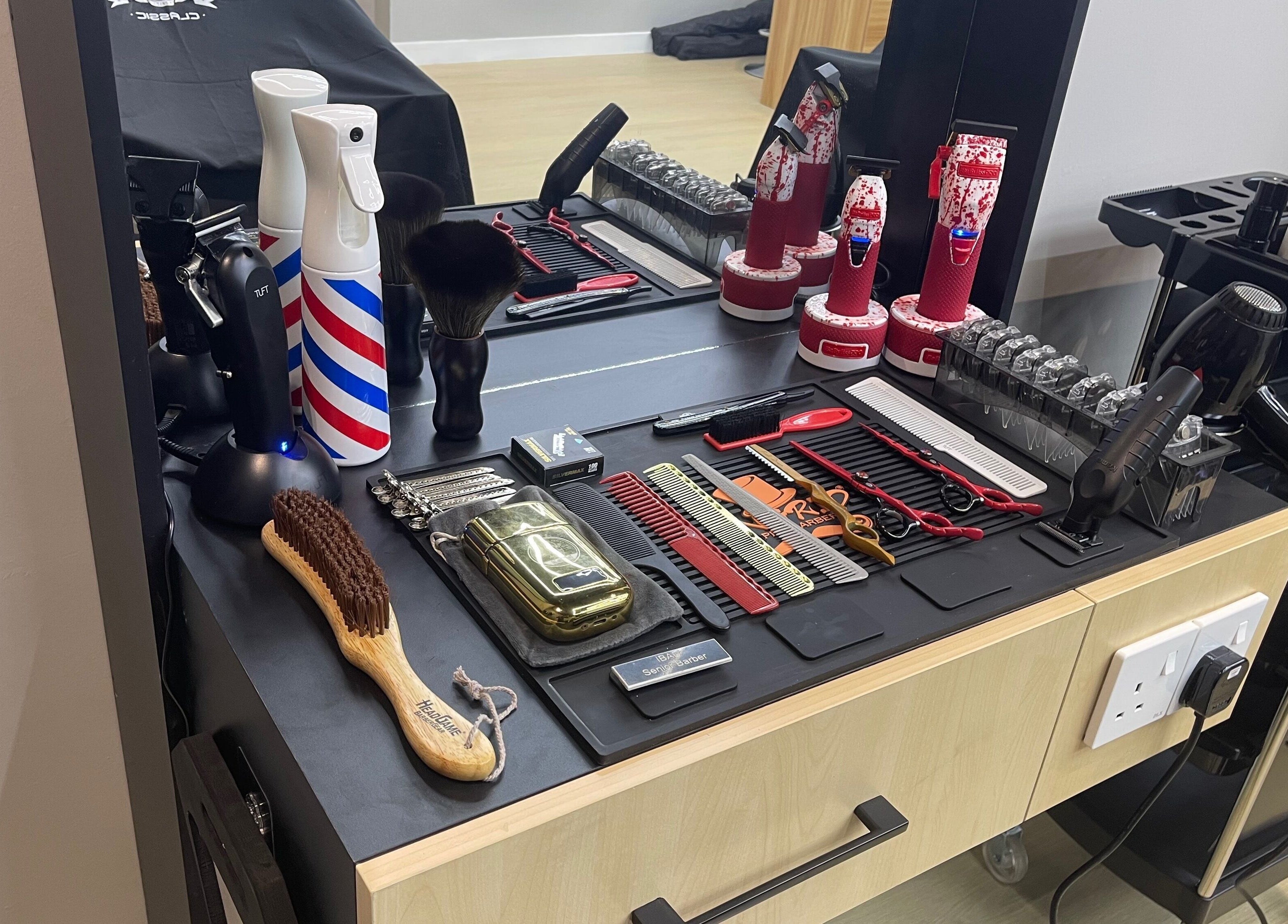 Professional barber tools at Hit Barber Classic Langkawi, Langkawi, Kedah, MY, showcasing top grooming equipment.