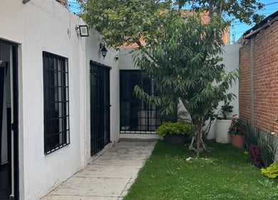 Jardín acogedor en BC, San Luis Potosí, San Luis Potosí, MX. Espacio verde ideal para relajación.