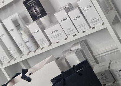Skincare products on display at Reform Skin Clinic, Cawood, England, GB.