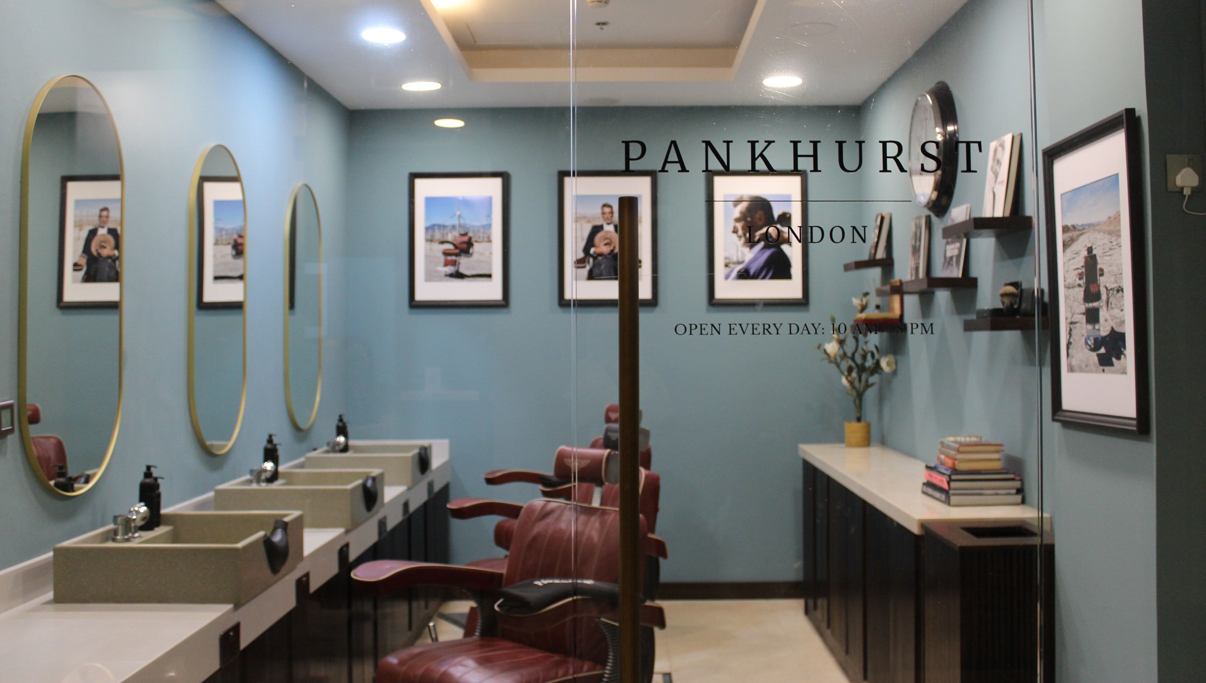 Elegant interior of Pankhurst London in Dubai, Dubai, AE with chic decor and stylish salon chairs.