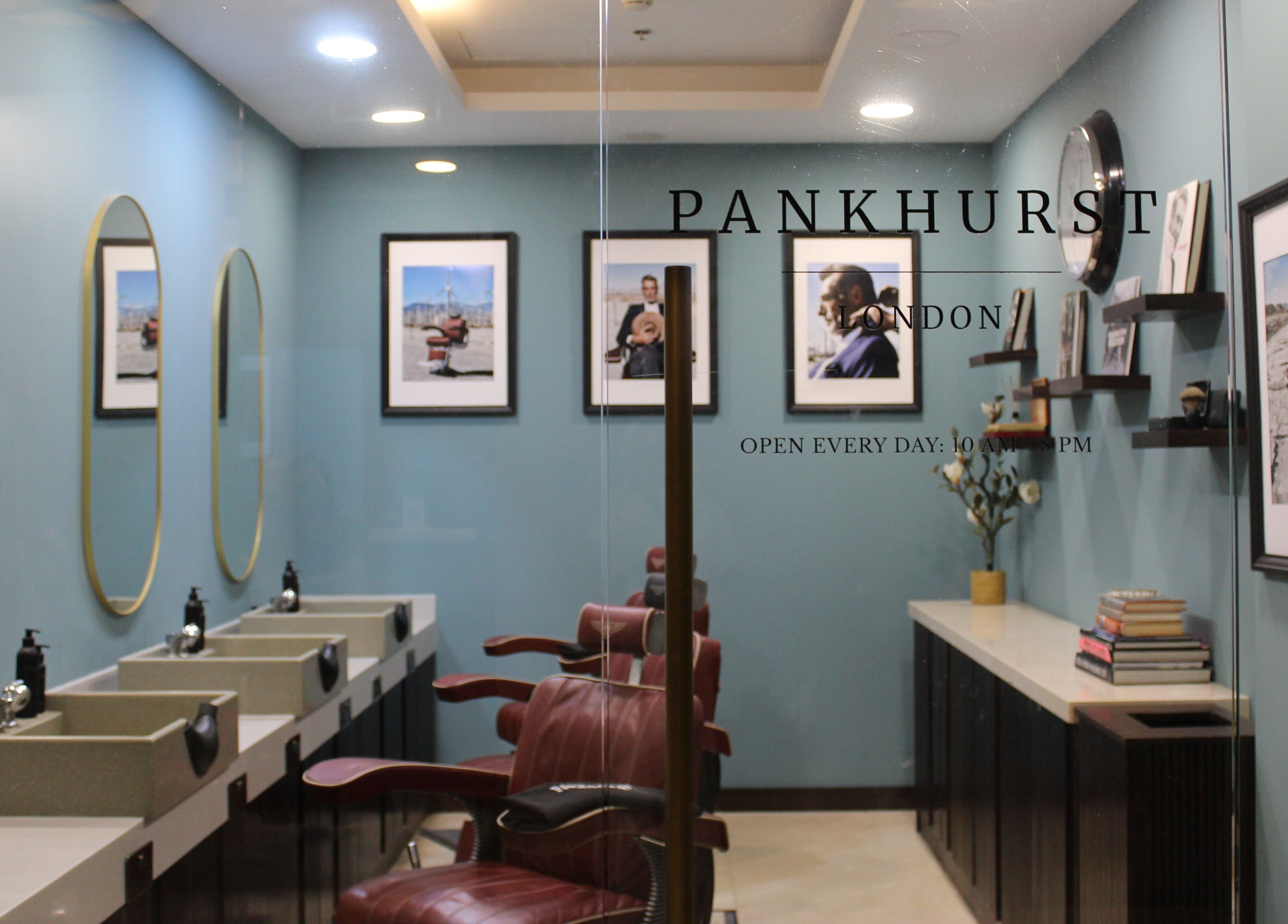 Elegant interior of Pankhurst London in Dubai, Dubai, AE with chic decor and stylish salon chairs.