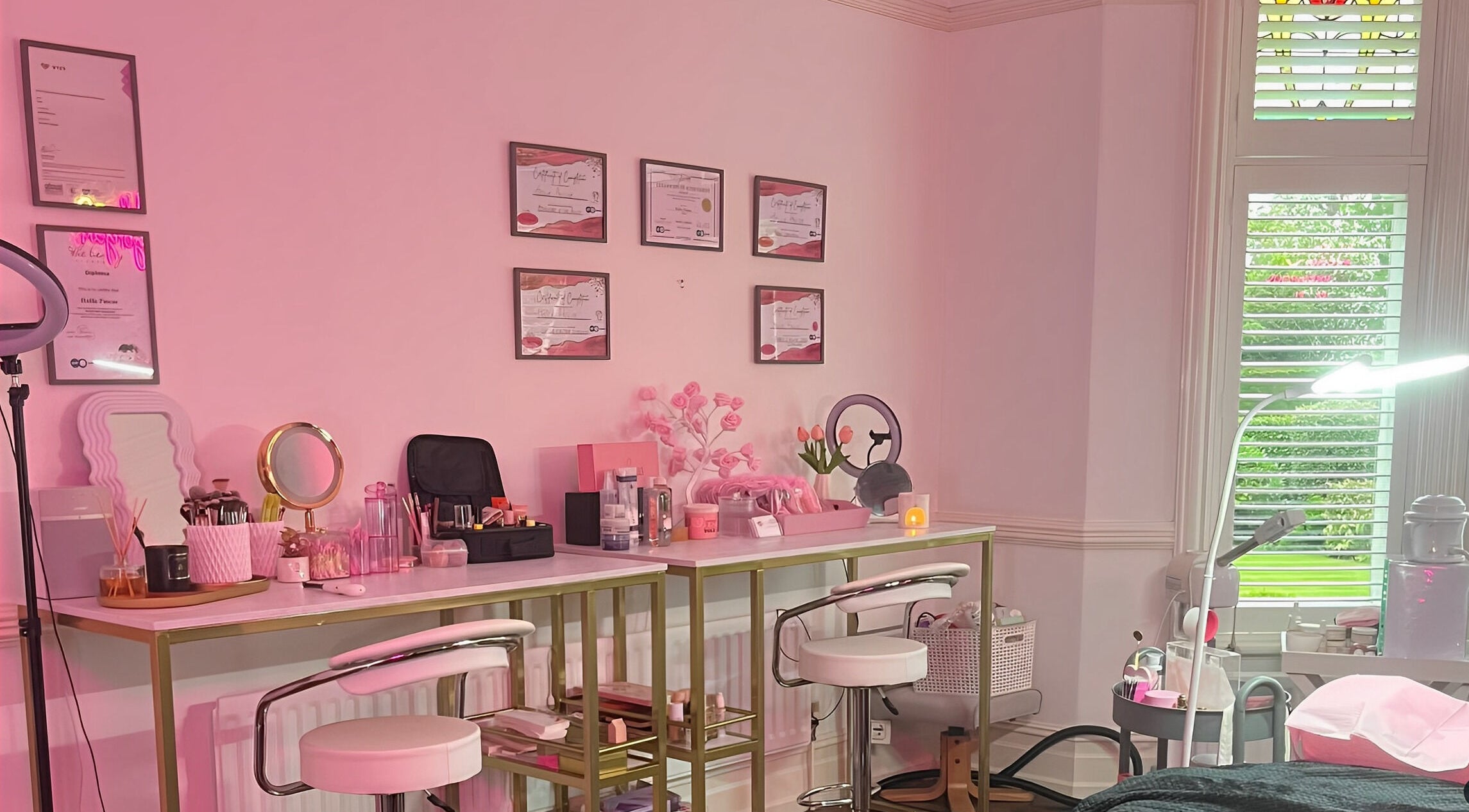 Cozy beauty setup at Little Peach Beauty, Barrow-in-Furness, England, GB with seating and decor.