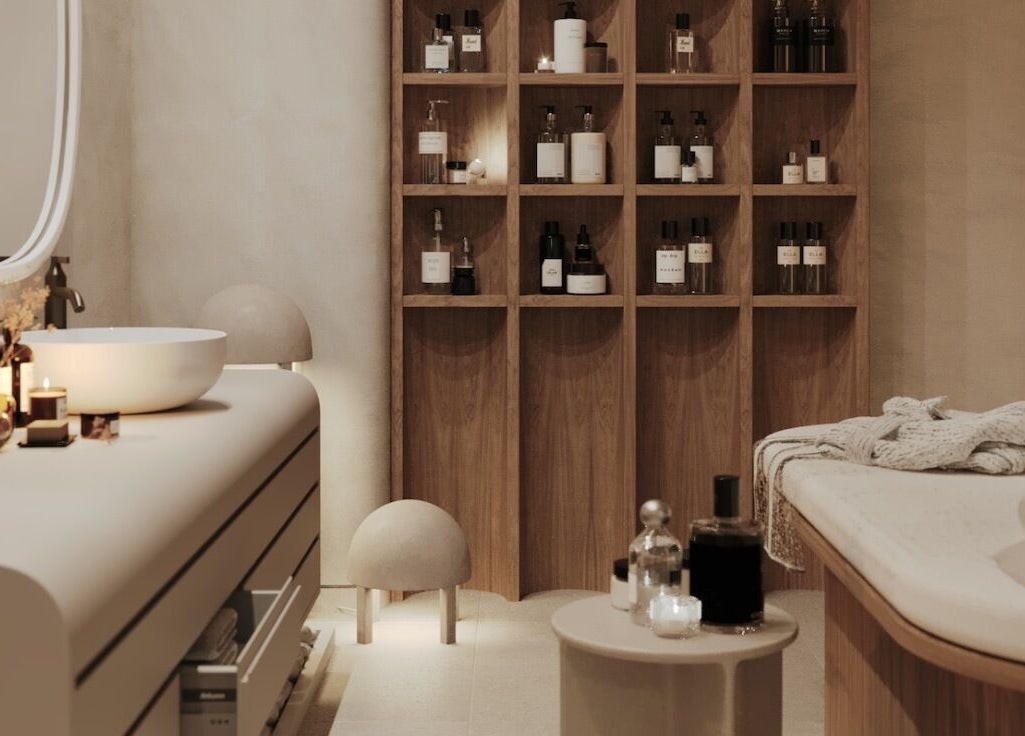 Relaxing treatment room at Calma Massage & Spa in Al-seef, Bahrain, BH with soothing decor and essential oils.