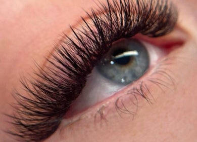 Close-up of eyelash extensions from Lash Love Lane, Melbourne, Victoria, AU showcasing expert technique.