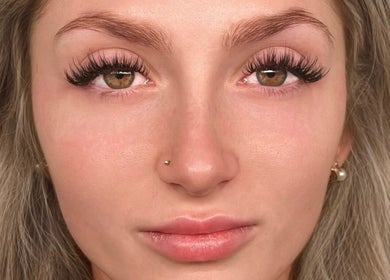 Close-up of expert lash extensions at Lash Love Lane, Melbourne, Victoria, AU.