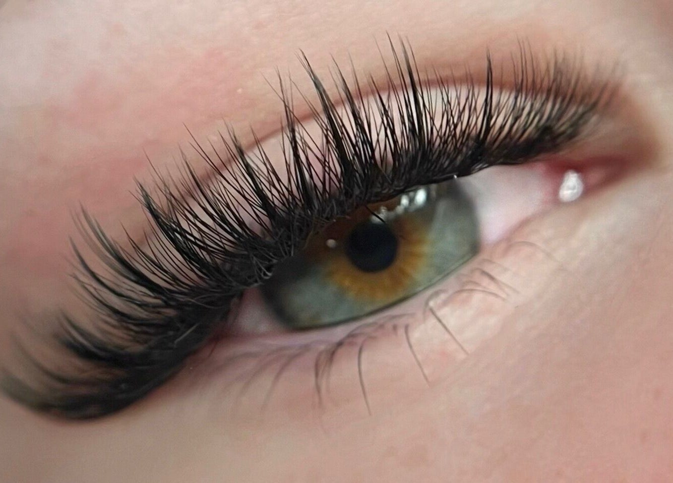 Close-up of lush eyelashes at Lash Love Lane, Melbourne, Victoria, AU.