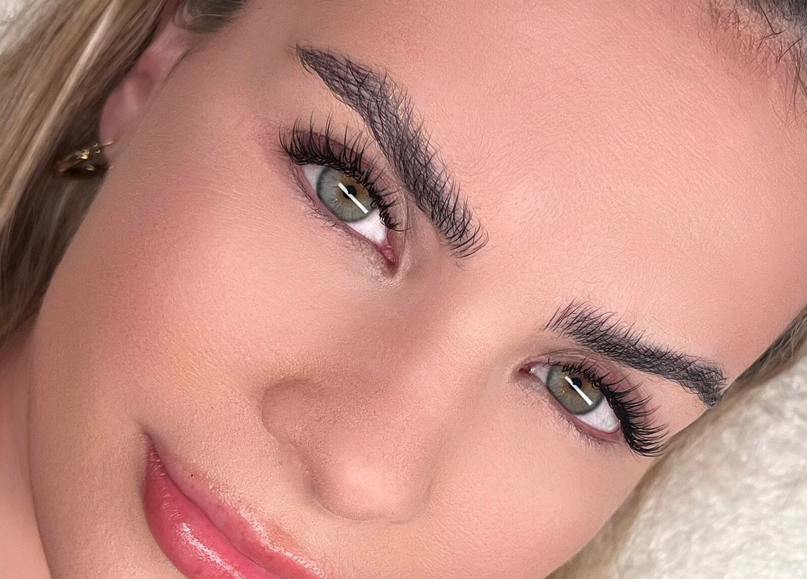 Close-up of beautifully styled lashes at Lash Love Lane, Melbourne, Victoria, AU.