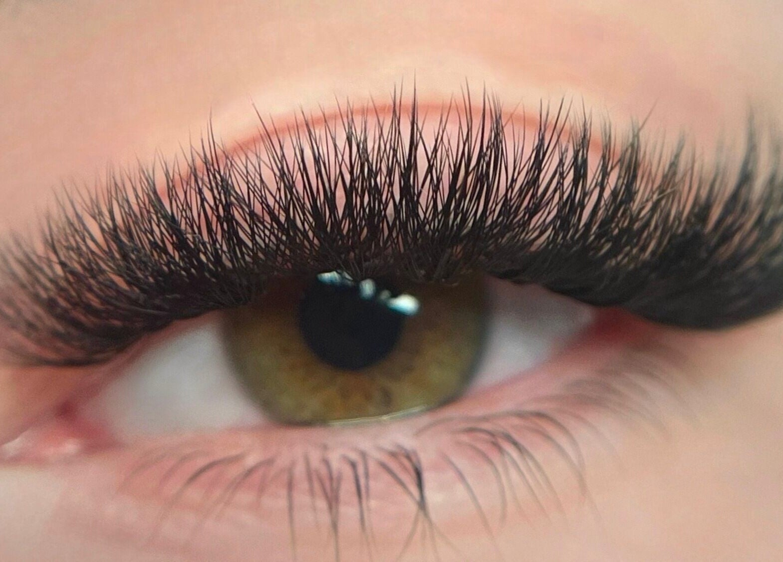 Close-up of eyelash extensions at Lash Love Lane, Melbourne, Victoria, AU showcasing detailed craftsmanship.
