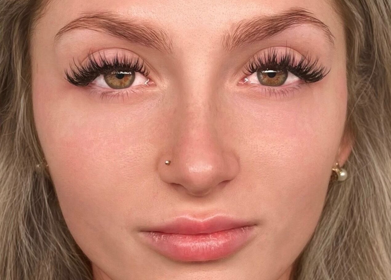 Close-up of stunning eyelash extensions at Lash Love Lane, Melbourne, Victoria, AU.
