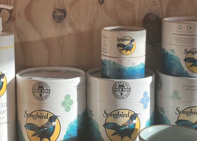Songbird massage products at Wild Coast Wellbeing in Kings Lynn, England, GB, enhancing serenity.