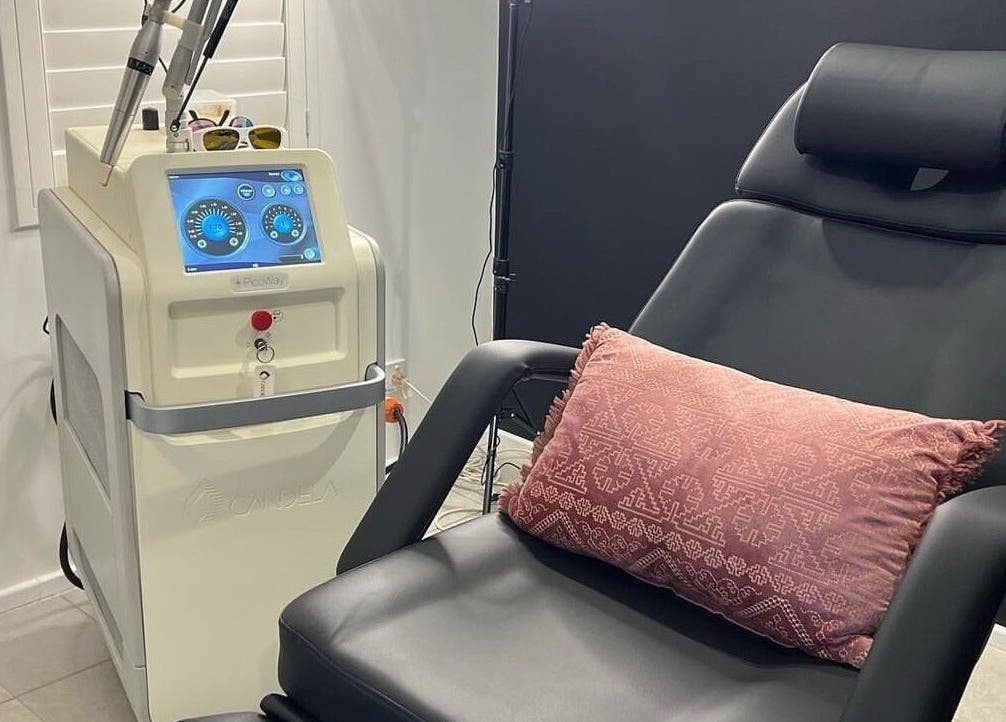 Advanced laser treatment chair at Lase Away, Coffs Harbour, New South Wales, AU.