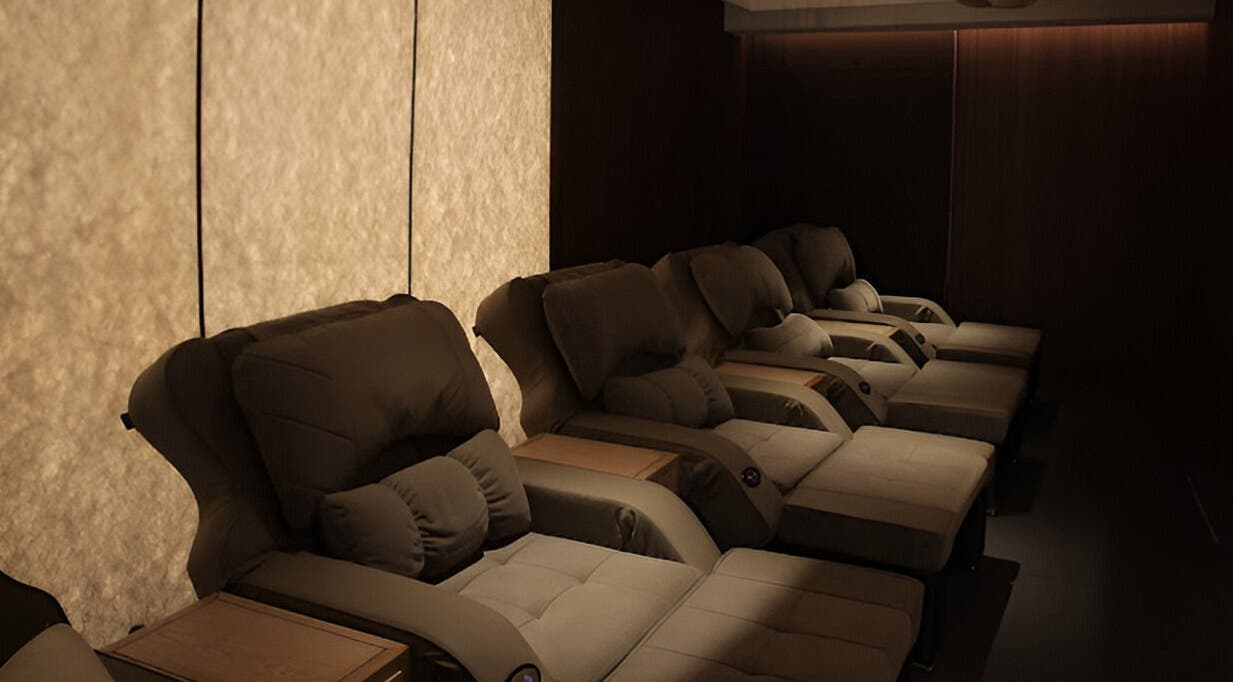 Comfortable reclining chairs at Cedar Wellness SPA, Quezon City, Metro Manila, PH, inviting relaxation.