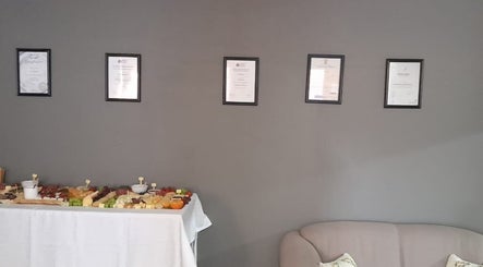 Sophisticated reception at MLM, Kathu, Northern Cape, ZA with framed awards and a gourmet spread.