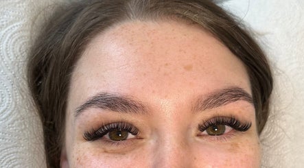 Close up of vibrant eyelash extensions at G Louise Lashes @ The Look Lab Salon, Yarm, England, GB.