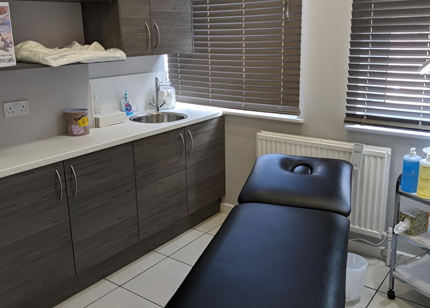 Elegant treatment room at Braziliant Waxing Haydn Road, Nottingham, England, GB showcasing a clean, tranquil space.