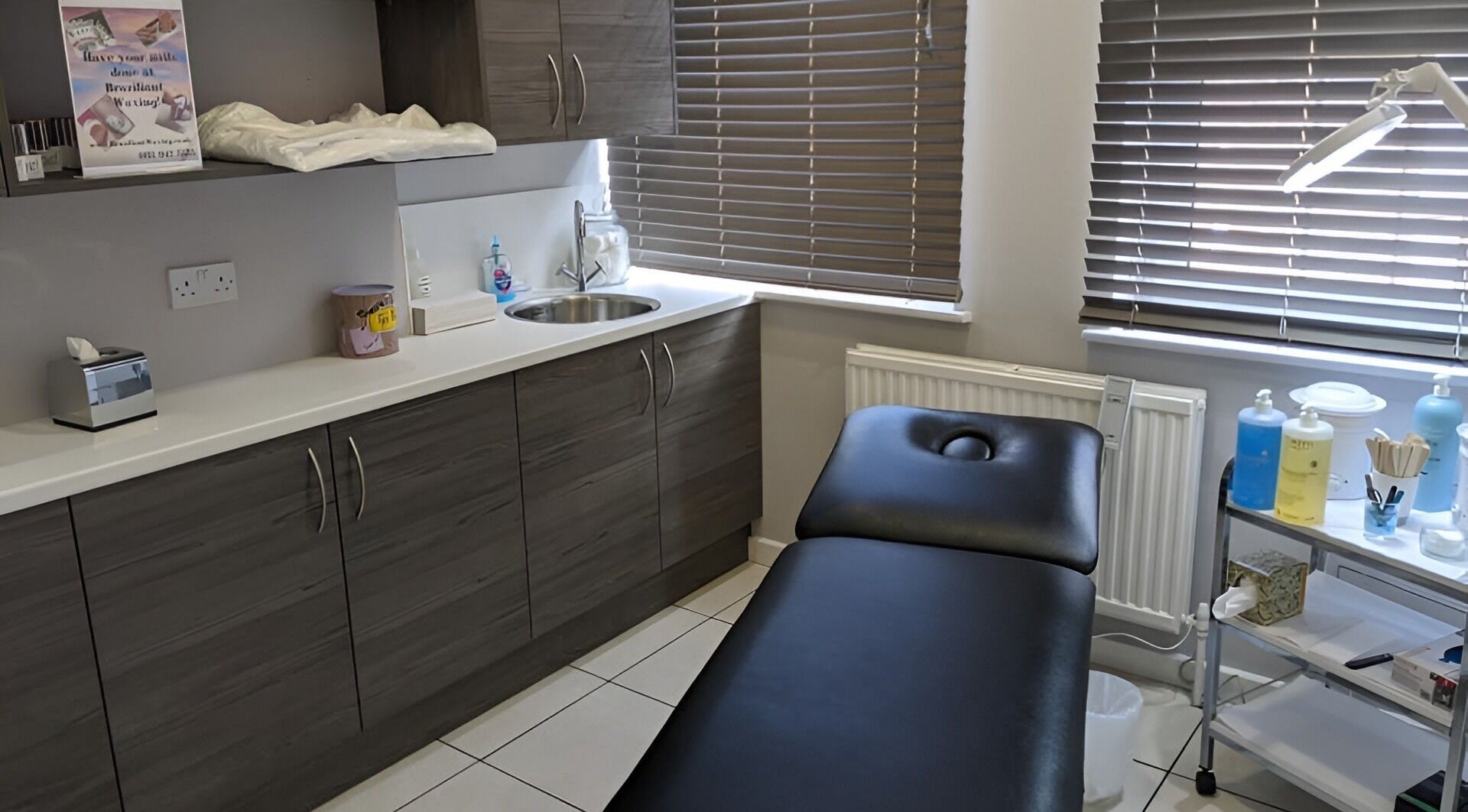 Elegant treatment room at Braziliant Waxing Haydn Road, Nottingham, England, GB showcasing a clean, tranquil space.