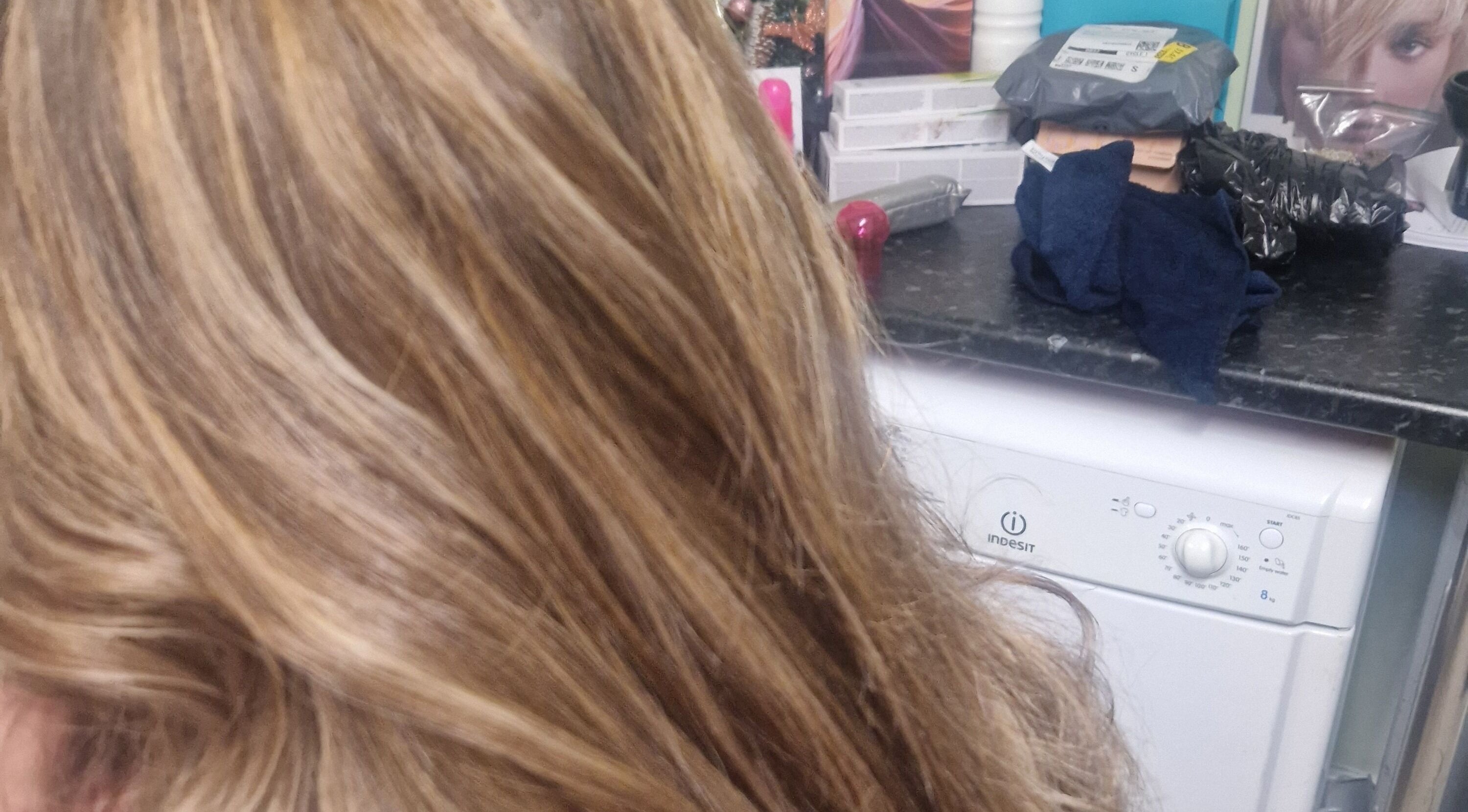 Stylish golden highlights at Style n Smile Hair By Donna, Bruton, England, GB. Perfect color transformation.