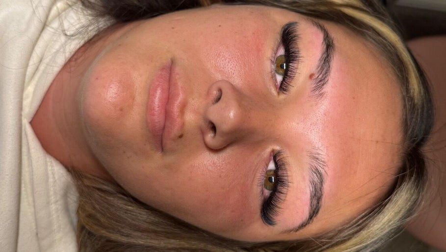 Close-up of styled eyelashes at Kays Beauty & Aesthetics, Stoke-on-Trent, England, GB.